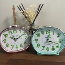 영림사 탁상시계 알람 자명종 아날로그 레트로 빈티지 인테리어소품 레드 민트, 옵션01.빨강
