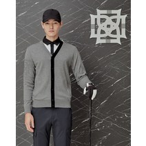 21FW [LUXURY TREND] 그레이 라인배색 포인트 심플 가디건 DGSW1D710G2