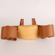 동그리 아기 퍼들점퍼 팔튜브 암링자켓 국내생산 유아 수영 구명 물놀이용품, 브라운, 1개