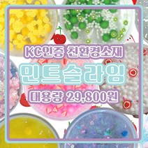 수제슬라임 액체괴물 유해성분 0% 대용량 민트슬라임, 클리어