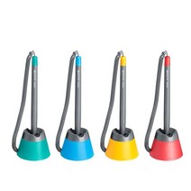 문화 스톱펜 S2 0.7MM 고정형볼펜 4개입 창구용 사무용