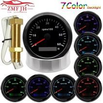ad 3000rpm 4000 rpm meter tachometer sensor 85mm 가솔린 디젤 엔진 tacho with lcd hourmeter for Marine, 6000rpm m18bn