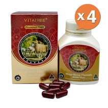 비타트리 프리미엄골드 호주양태반 80000mg 100캡슐 고함량 고급양태반 영양제, 100정, 100g, 4개