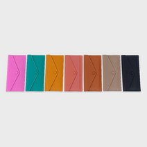 심플 디자인 소가죽 엔벨롭 편지봉투 장지갑 7color