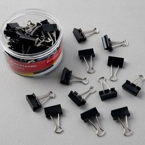 서류정리 블랙 더블클립 48p세트 2.5cm 고정집게 집개