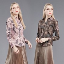 로코엘라 베니 플라워 패턴 블라우스