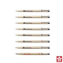 사쿠라 피그마 마이크론 낱개 003~08 mm PN 브러쉬, 08-블랙