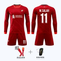 리버풀유니폼 리버풀 유니폼 살라 프리미어리그 축구복 세트 남자 어린이 맞춤형 홈경기 훈련복