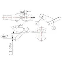 자전거트레일러 자전거 트레일러 히치 커넥터 사이클링 어댑터 액세서리 (검정색), 한개옵션0