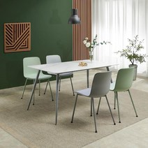 오염방지 포셀린 세라믹 4인용 식탁 (4색) 호텔 34평 가정용 요즘 다이닝, 다리_GRAY/상판_GRAY