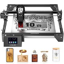더 긴 RAY5 130W 레이저 조각사 20W 출력 CNC 커터 DIY 조각 기계 DIY용 전용 3.5 터치 스크린 금속 착색용 절삭 공구 목재 아크릴 가죽 유리, 10W