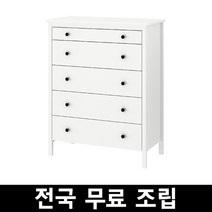 이케아 KOPPANG 코팡5칸서랍 전국 무료조립 후 완제품배송 배송비착불, 화이트