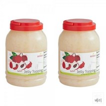 Bossen Lychee Jelly Topping 보센 리치 젤리 토핑 대용량 3.8kg 2팩, 2개