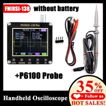 오실로스코프 FNIRSI-138 PRO 휴대용 디지털 오실로스코프 2.4 인치 2.5MSa/s 200KHz 아날로그 대역폭 지원, 03 with 10x probe