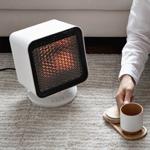 가정용 초절전 전기 에코히터 사무실 미니 소형 큐브 난로, 화이트