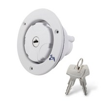 캠핑카제작부품 악세사리 rv 액세서리 중력 물 입구 잠금 키 caravan camper trailer plastic fresh water fill hatch inlet rv, 하얀, 1개
