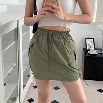 퍼니걸스 6627 밴딩 카고 포켓 미니 스커트 여성의류
