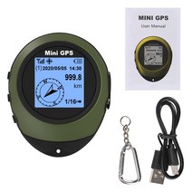 내비게이션 오토 무선카플레이LEEPEE-미니 GPS 네비게이션 휴대용 위성 포지셔너 나침반 야외 스포츠 여행, 01 Cyan-blue