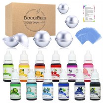 DecorRom 데코롬 입욕제 만들기 배쓰밤 몰드 12종 색상 세트