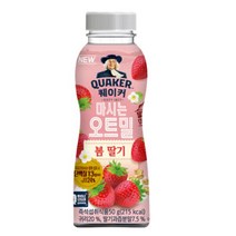 칠성 쉐이크 아침 식사 대용 퀘이커 마시는 오트밀 오트 & 봄딸기 건강식 간편식 식단조절 선식 50G 10개, 4세트