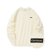 스트릿 커버낫 COVERNAT 와펜 어센틱 로고 맨투맨 크림 편한 착용감