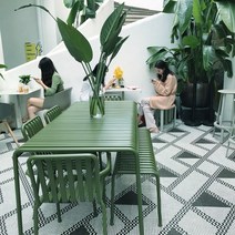 모던 캐주얼 철제 테라스 정원 야외 테이블 의자 세트 노천 카페 야외용 정원 베란다 옥상, 테이블 120x70cm
