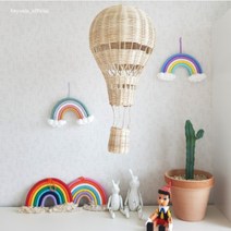 라탄 열기구 종이 모빌, [추가상품] 당기는 전구 (-25000원)