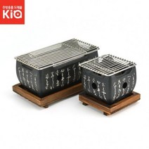 미니 화로 세트 1인용 가정용화로 미우새 그릴 혼술 혼족 나혼산 가리비 조개 구이 불판 1인화로, 미니화로세트 정사각 대