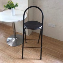 접이식 높은 다리 레저 이케아 다이소 코스트코 의자 주방 바 북유럽 등받이 BARSTOOLS 발코니 카운터 홈 발판, Black Walnut Color