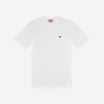 디젤 T 저스트 도벌 PJ 오발 D 패치 티셔츠 화이트