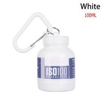 미니 건강 깔때기 학 병 광고 병 단백질 분말 셰이커 병 키 체인 야외 스포츠 작은 물 컵, 화이트 -100ML