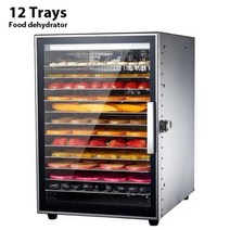 과일 야채 음식 건조기 말린과일 식품 말린 기계 스테인레스 스틸 12 트레이 고기 탈수기, 12 layer_CHINA | 미국 | 220V