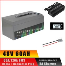 48V 배터리48V 12V리튬배터리 전기자전거 전동킥보드48V배터리 14500배터리 전기 자전거 오토바이 스쿠터 자동차 골프 딥 사이클, 2.48V 60AH 3000W