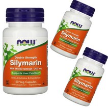 NOW FOODS 나우푸드 실리마린 밀크시슬 밀크씨슬 추출물 SILYMARIN 300mg 50 베지캡슐 3팩