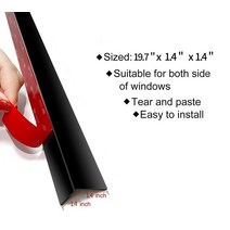 얼룩말 롤러용 블라인드 PVC 라이트 블로커 100 차광 스트립 창문 처리용 양면 50 cm 2 팩
