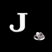 남성 정장 니트 브로치 부토니에 메탈 알파벳