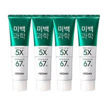 메디안 미백과학 치약 플럼민트향 100g 2입 2개, 4개