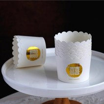 요구르트 컵 케이크 포장용기 베이킹컵 머핀 케이크 만들기 세트 50개, 화이트