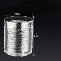 80 200mm 인공 호흡기 파이프 알루미늄 공기 환기 호스 욕실 주방 시스템 벤트 배기 덕트 튜브 액세서리, 18cmx1.5m