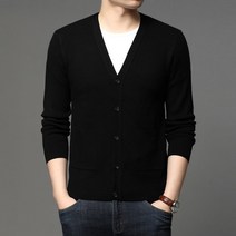남자 캐주얼 단색 스웨터 얇은 코트 클래식 스타일 니트 남성 의류 5 가지 색상 가을
