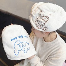 머리가 빨리마르는 헤어드라이타올, 블루+브라운(1+1)