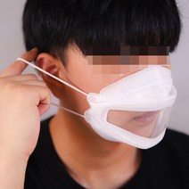 [갓샵]입 투명 립 입체형 마스크 [선생님 강사 연예인 입보이는 뚫린 모양 립리딩마스크], 입체형 블랙