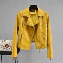 봄 가을 부드러운 Pu 가죽 자켓 여성 턴다운 칼라 슬림 라이더 자켓