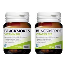 (1+1) Blackmores 블랙모어스 비타민 B12 시아노코발라민 75정 2팩