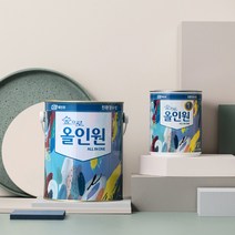 KCC 숲으로 올인원 0.9L 친환경페인트 실크벽지페인트 가구 방문 몰딩 철재 방화문, [반광]녹색