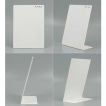 심플한 A5 탁상 스탠딩 자석 보드판 자석 세트 메모 메뉴 일정 전시 스탠드 홍보 안내판 게시판 2종, 검정
