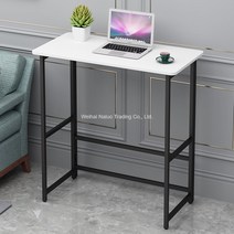 서서쓰는 스탠딩 책상 서서일하는 높이조절 스탠드 노트북 컴퓨터 모니터 키다리 받침대 HS15, 100 x 50 x H75cm 화이트+블랙