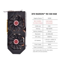 XFX-RX 580 8GB 4GB 2GB 그래픽 카드 AMD GPU Radeon RX590 570 560 550 R7 R9 370 380 비디오 데스크탑 P, 13 RX580-8GB 2304SP