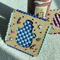 양말목 눈사람 크리스마스 트리 직조틀 12칸 만들기 공예 키트 세트