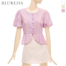 블루레이스 블루레이스 벌룬소매튤립블라우스_B3M1BL5151